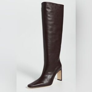 STAUD Wally High Heel Knee High Boot Brown